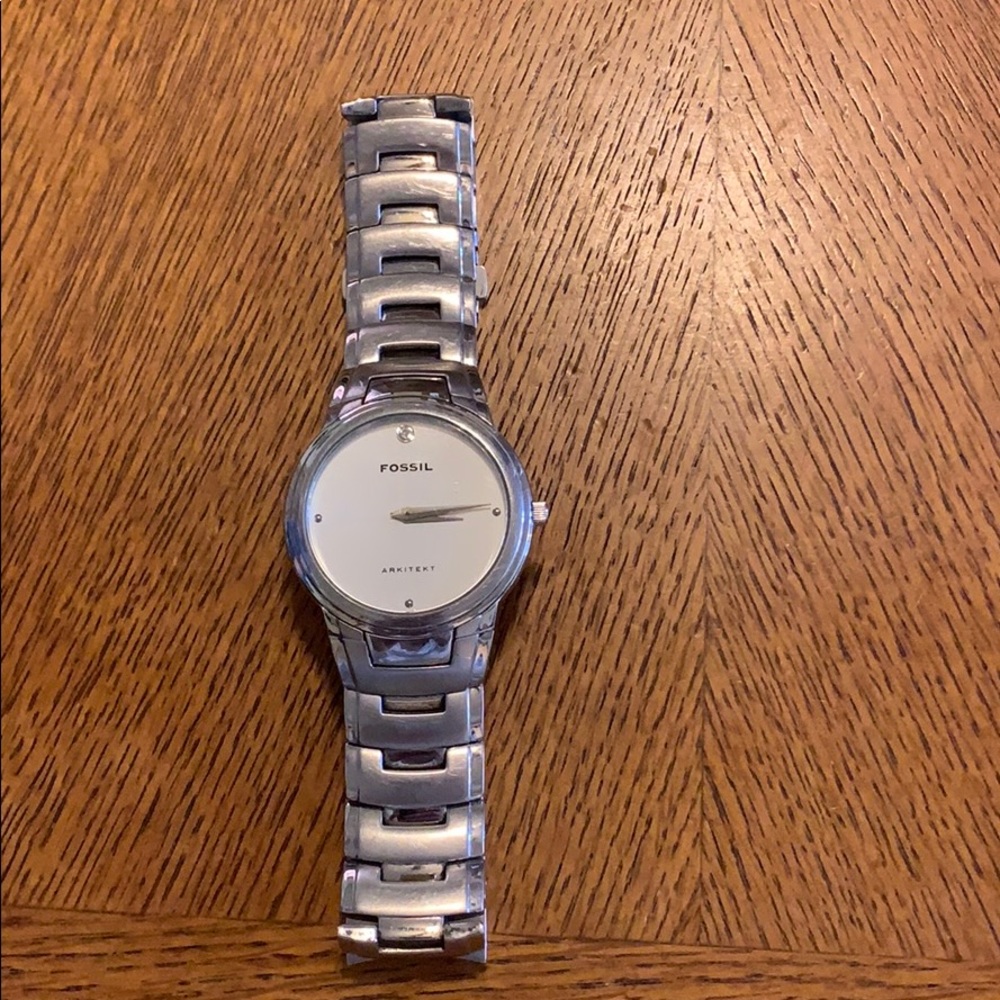 men’s silver Fossil Arkitekt watch
